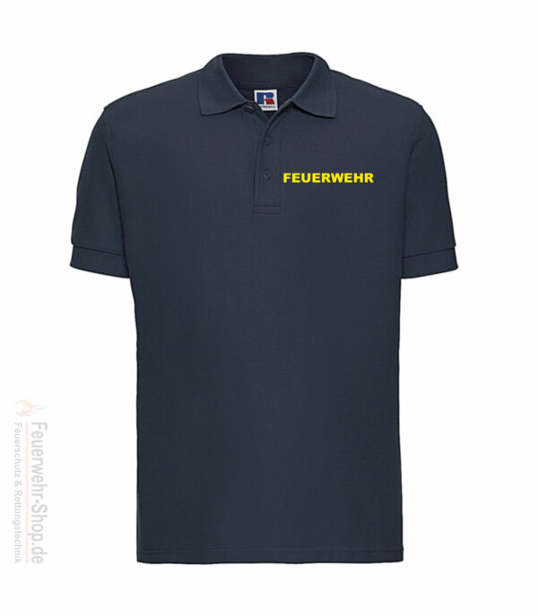 Poloshirt mit Feuerschriftzug