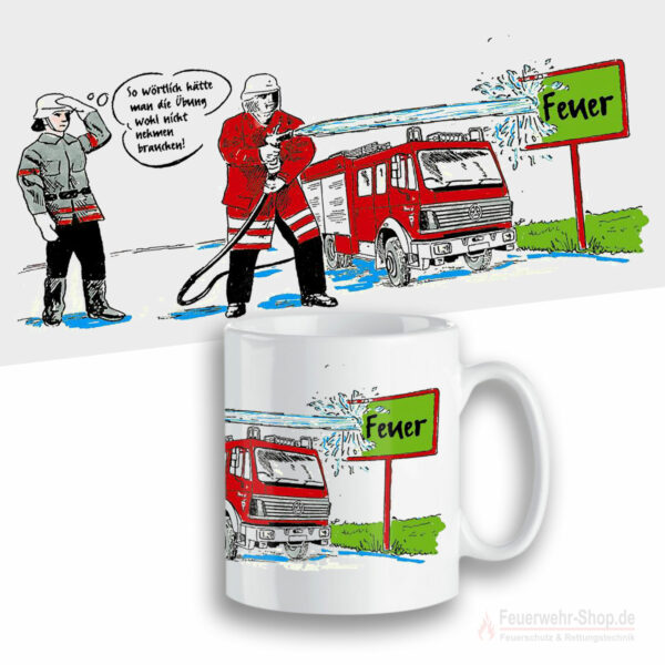 Feuerwehr Zaubertasse "Feuerwehrfahrzeug"