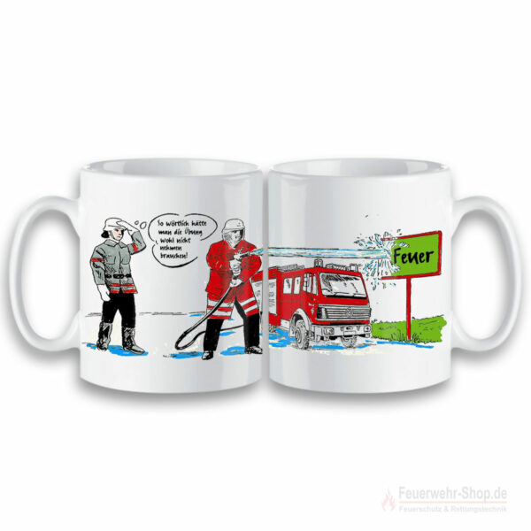 Feuerwehr Zaubertasse "Feuerwehrfahrzeug"