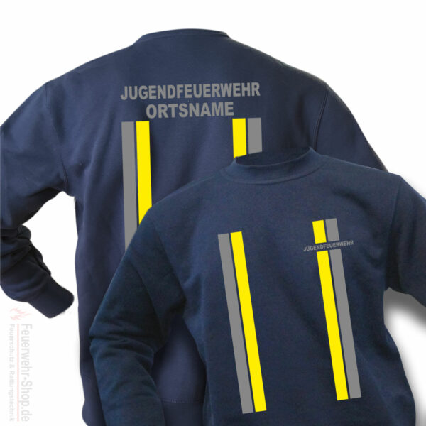 Jugendfeuerwehr Premium Pullover im Einsatzlook mit Ortsnamen