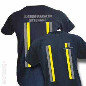 Jugendfeuerwehr Premium T-Shirt im Einsatzlook mit Ortsname