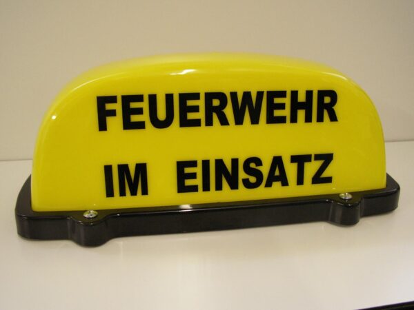 Feuerwehr Dachaufsetzer FEUERWEHR IM EINSATZ gelb – Bild 2