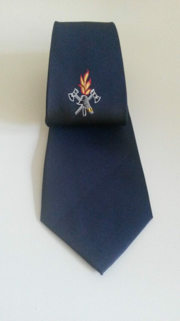 Feuerwehr Krawatte blau mit Emblem