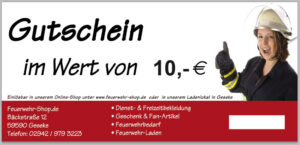 Geschenkgutschein im Wert von 10,00 €