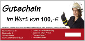 Geschenkgutschein im Wert von 100,00 €