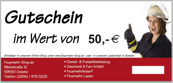 Geschenkgutschein im Wert von 50,00 €