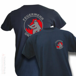 T-Shirt mit Feuerwehrmotiv und Ortsname