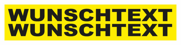 Rückenschild gelb matt FEUERWEHR+Ortsname (2-zeilig)