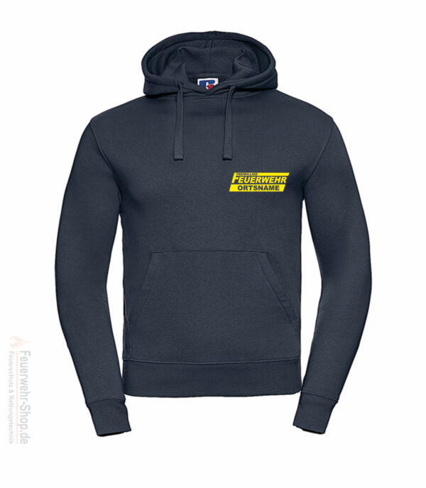 Feuerwehr Premium Kapuzen-Sweatshirt Freiwillige Feuerwehr Logo mit Ortsname