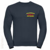 Feuerwehr Premium Pullover Rundlogo Flamme mit Ortsnamen