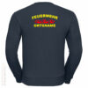 Feuerwehr Premium Pullover Rundlogo Flamme mit Ortsnamen