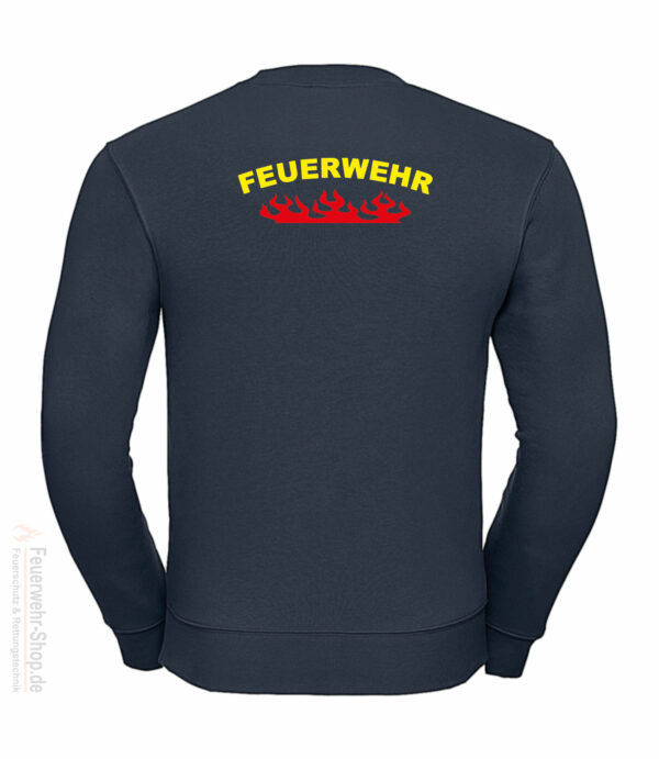 Feuerwehr Premium Pullover Rundlogo Flamme