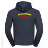 Feuerwehr Premium Kapuzen-Sweatshirt Rundlogo Flamme