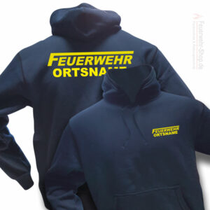 Feuerwehr Premium Kapuzen-Sweatshirt Logo mit Ortsname