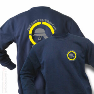 Jugendfeuerwehr Premium Pullover Helm mit Ortsnamen