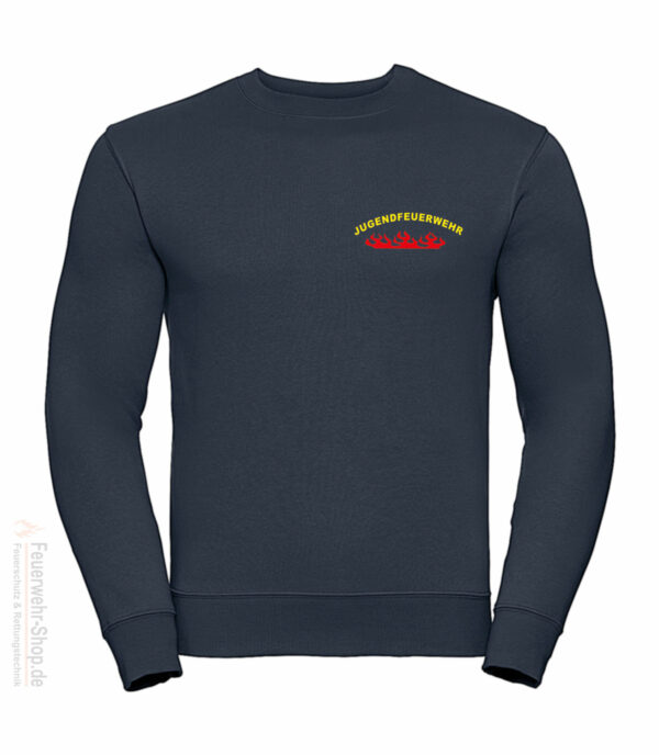 Jugendfeuerwehr Premium Pullover Rundlogo Flamme