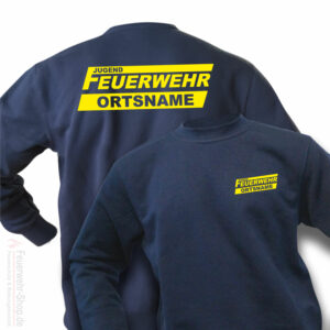 Jugendfeuerwehr Premium Pullover Logo mit Ortsname