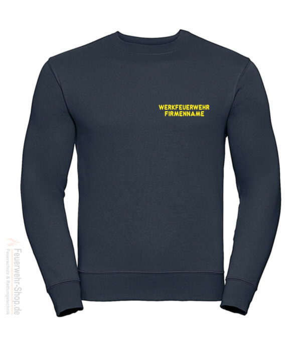 Feuerwehr Premium Pullover Werkfeuerwehr I mit Firmennamen