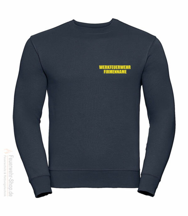 Feuerwehr Premium Pullover Werkfeuerwehr II mit Firmennamen