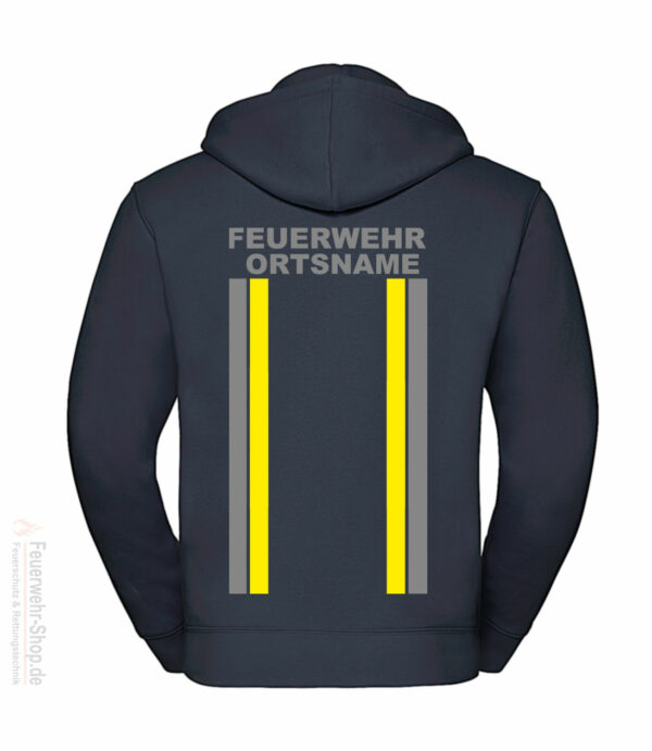 Feuerwehr Premium Kapuzen-Sweatjacke im Einsatzlook mit Ortsnamen