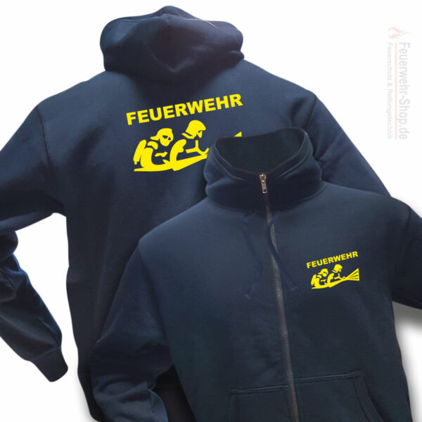 Feuerwehr Premium Kapuzen-Sweatjacke Firefighter III