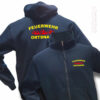 Feuerwehr Premium Kapuzen-Sweatjacke Rundlogo Flamme mit Ortsnamen