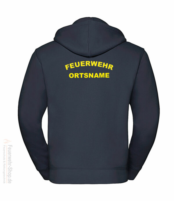 Feuerwehr Premium Kapuzen-Sweatjacke Rundlogo mit Ortsnamen – Bild 3