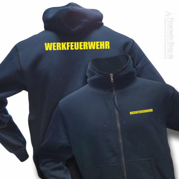 Feuerwehr Premium Kapuzen-Sweatjacke Werkfeuerwehr II