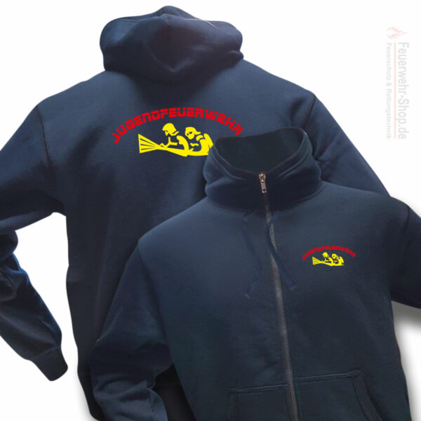 Jugendfeuerwehr Premium Kapuzen-Sweatjacke Firefighter IV