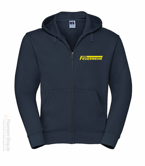 Jugendfeuerwehr Premium Kapuzen-Sweatjacke Logo