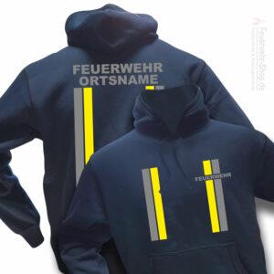 Feuerwehr Premium Kapuzen-Sweatshirt im Einsatzlook mit Ortsnamen