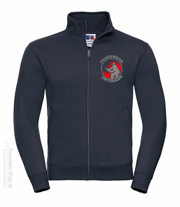 Feuerwehr Premium Sweatjacke Firefighter I mit Ortsnamen