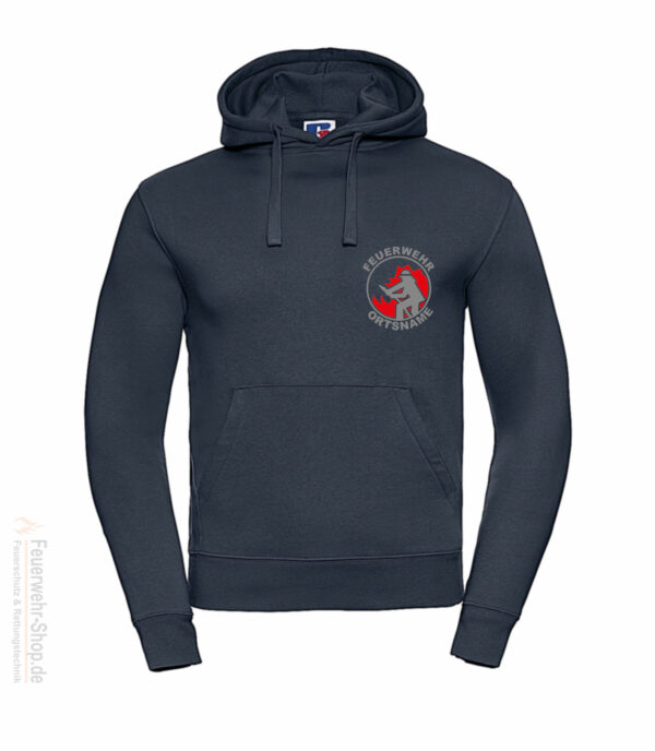 Feuerwehr Premium Kapuzen-Sweatshirt Firefighter I mit Ortsnamen