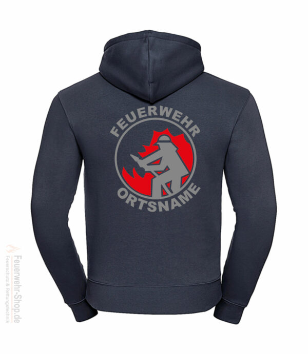 Feuerwehr Premium Kapuzen-Sweatshirt Firefighter I mit Ortsnamen