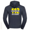 Feuerwehr Premium Kapuzen-Sweatshirt Firefighter II mit Ortsnamen