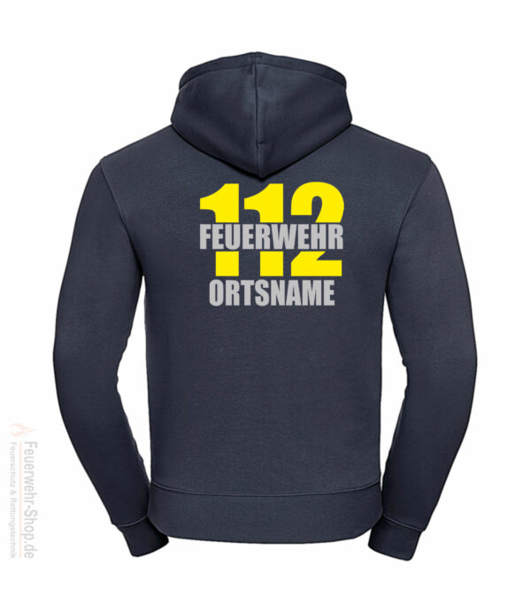 Feuerwehr Premium Kapuzen-Sweatshirt Firefighter II mit Ortsnamen