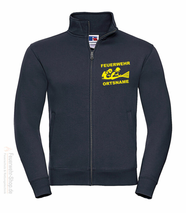 Feuerwehr Premium Sweatjacke Firefighter III mit Ortsnamen