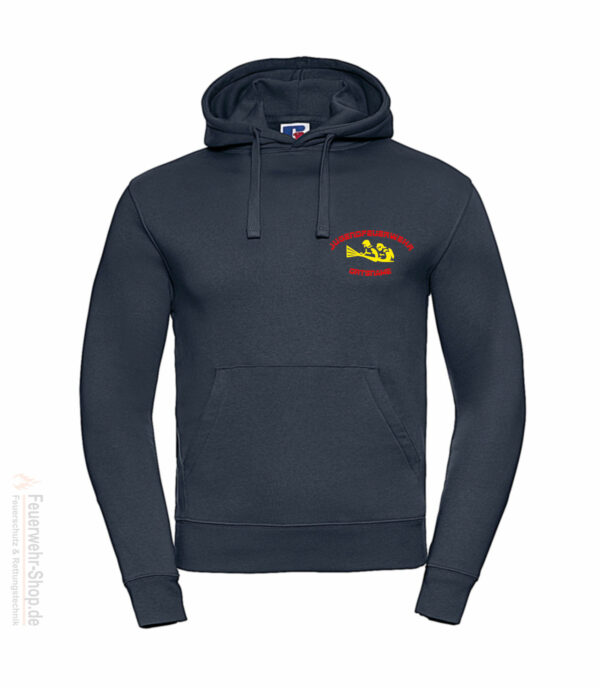 Jugendfeuerwehr Premium Kapuzen-Sweatshirt Firefighter IV mit Ortsnamen