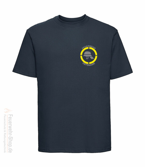 Feuerwehr Premium T-Shirt Helm mit Ortsname