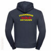 Feuerwehr Premium Kapuzen-Sweatshirt Rundlogo Flamme mit Ortsnamen