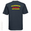 Feuerwehr Premium T-Shirt Rundlogo Flamme mit Ortsname