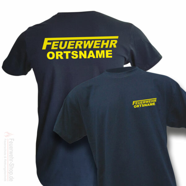 Feuerwehr Premium T-Shirt Logo mit Ortsname