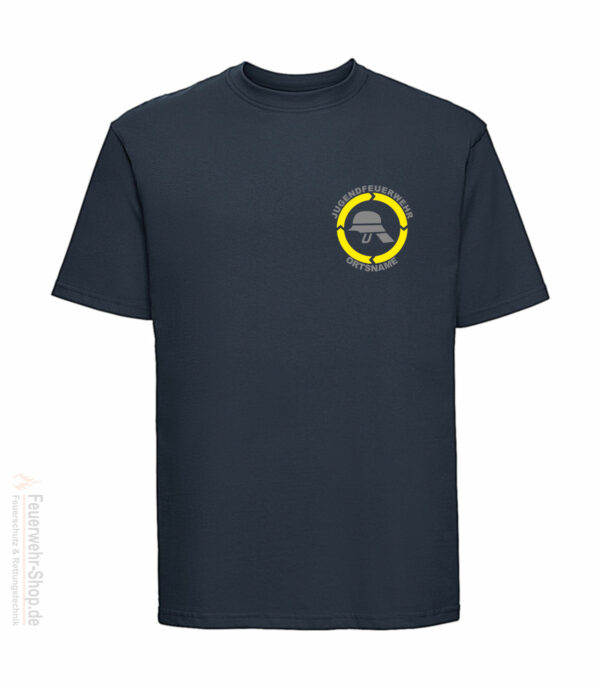 Jugendfeuerwehr Premium T-Shirt Helm mit Ortsname