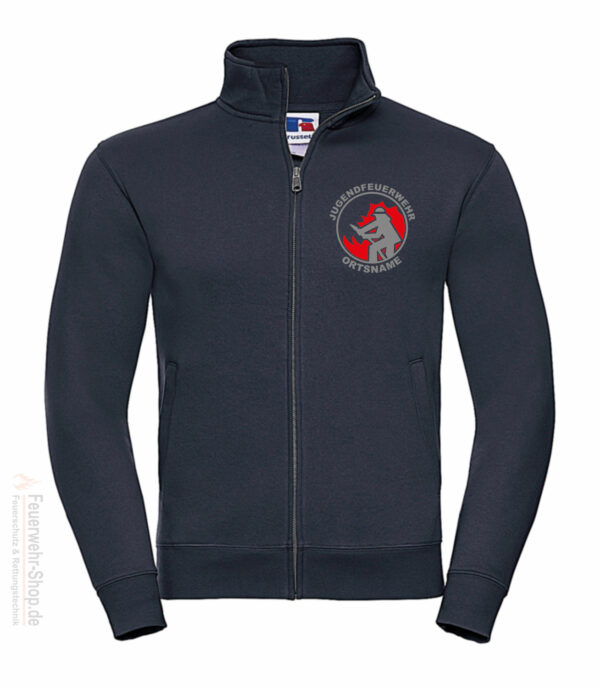 Jugendfeuerwehr Premium Sweatjacke Firefighter I mit Ortsnamen