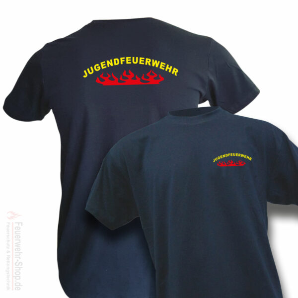 Jugendfeuerwehr Premium T-Shirt Rundlogo Flamme