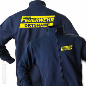 Jugendfeuerwehr Premium Sweatjacke Logo mit Ortsname