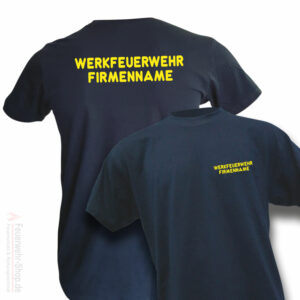 Feuerwehr Premium T-Shirt Werkfeuerwehr I mit Firmenname