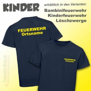 Kinderfeuerwehr Premium T-Shirt Basis mit Ortsnamen