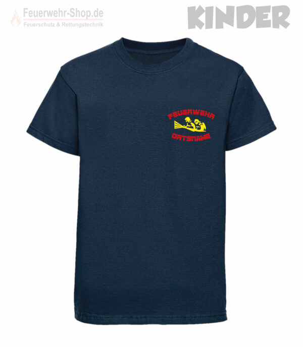 Kinderfeuerwehr Premium T-Shirt Firefighter IV mit Ortsnamen