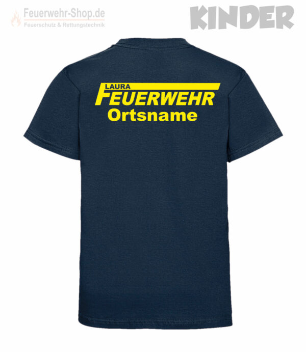 Kinderfeuerwehr T-Shirt Modell Name im Logo mit Ortsnamen – Bild 3